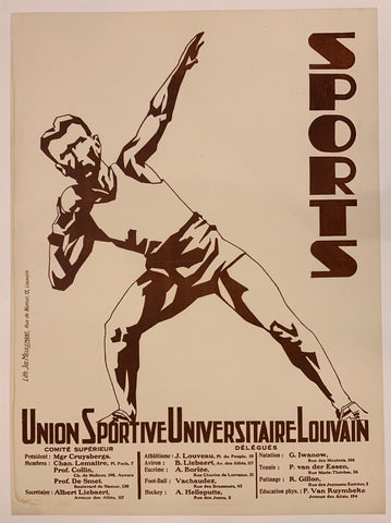 Link to Union Sportive Universitaire Louvain PosterBelgium, c.1925 Product