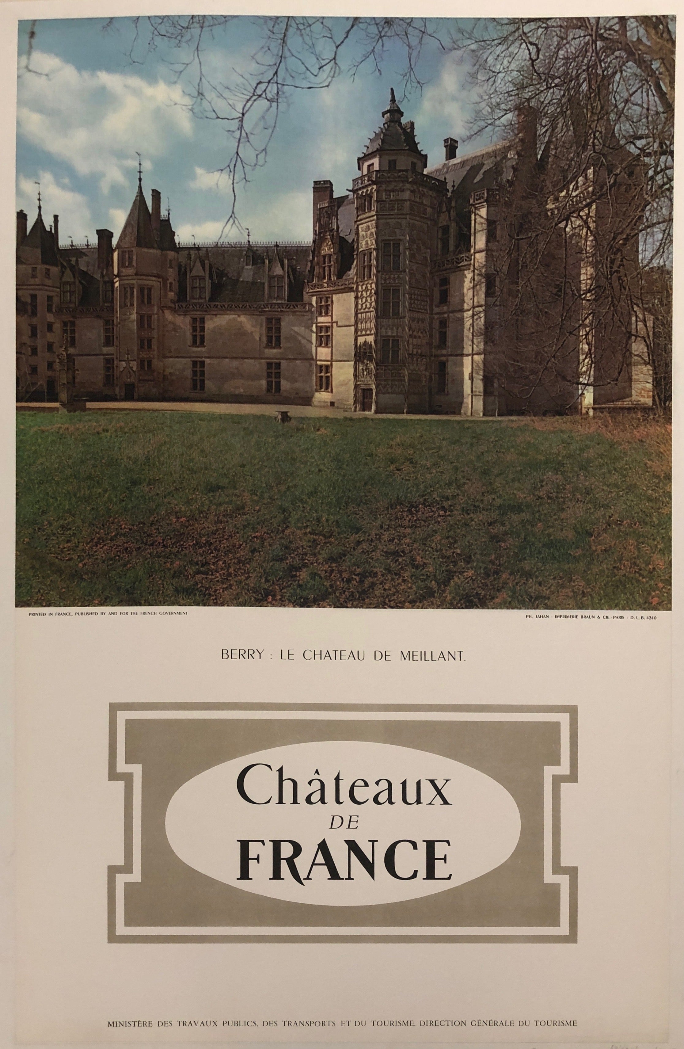 Le Chateau De Meillant Travel Poster ✓