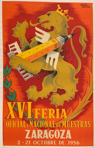 Link to  Zaragoza Feria Poster ✓Spain, 1956  Product