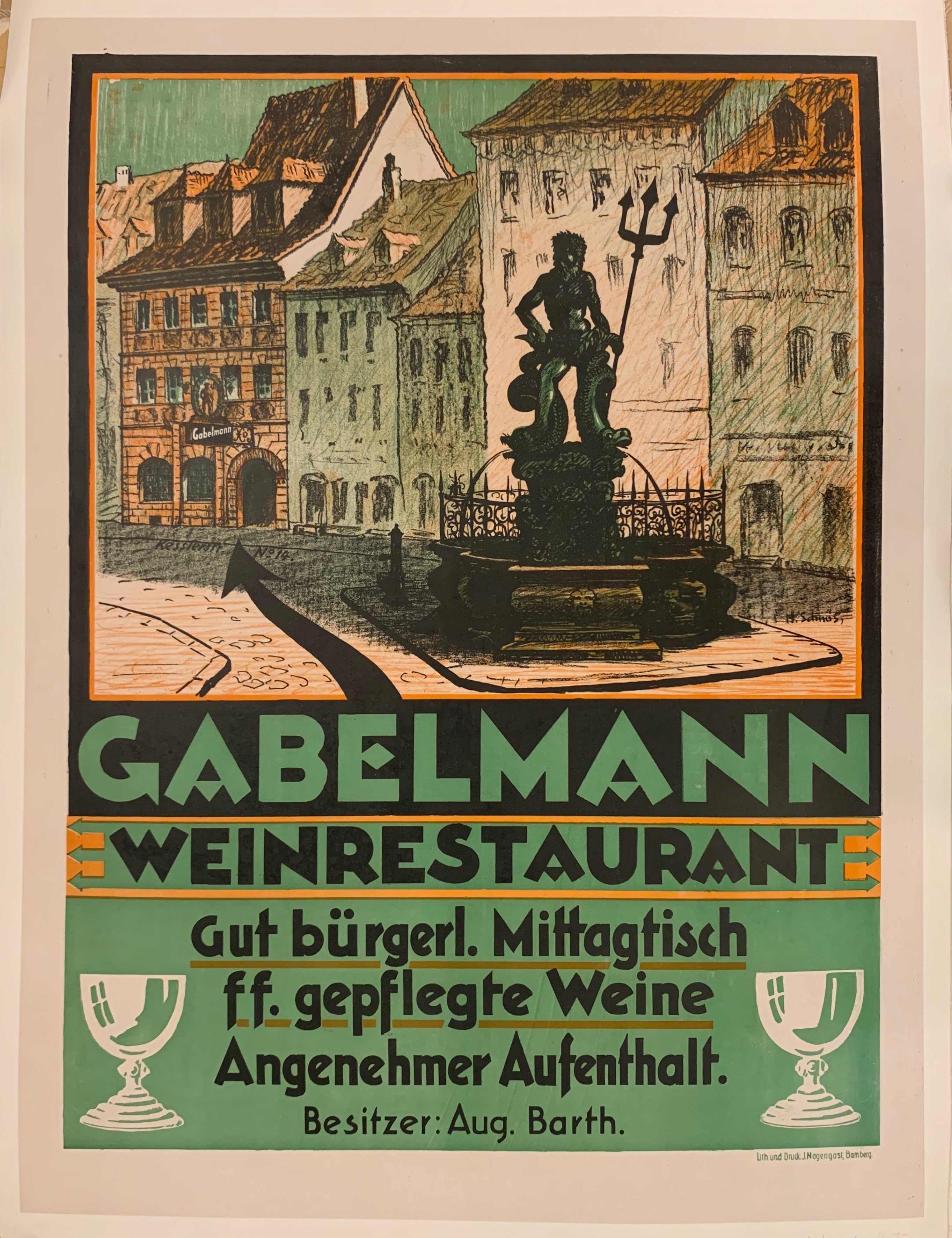 Gabelmann Weinrestaurant Poster ✓