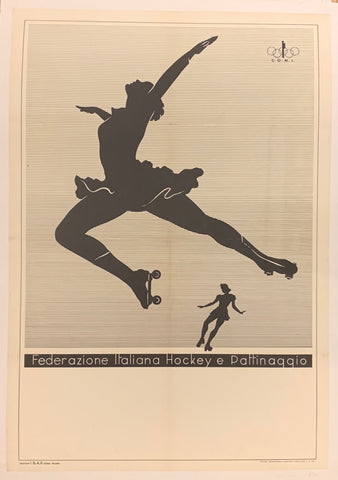 Link to  Federazione Italiana Hockey e Pattinaggio Poster ✓Italy, 1938  Product