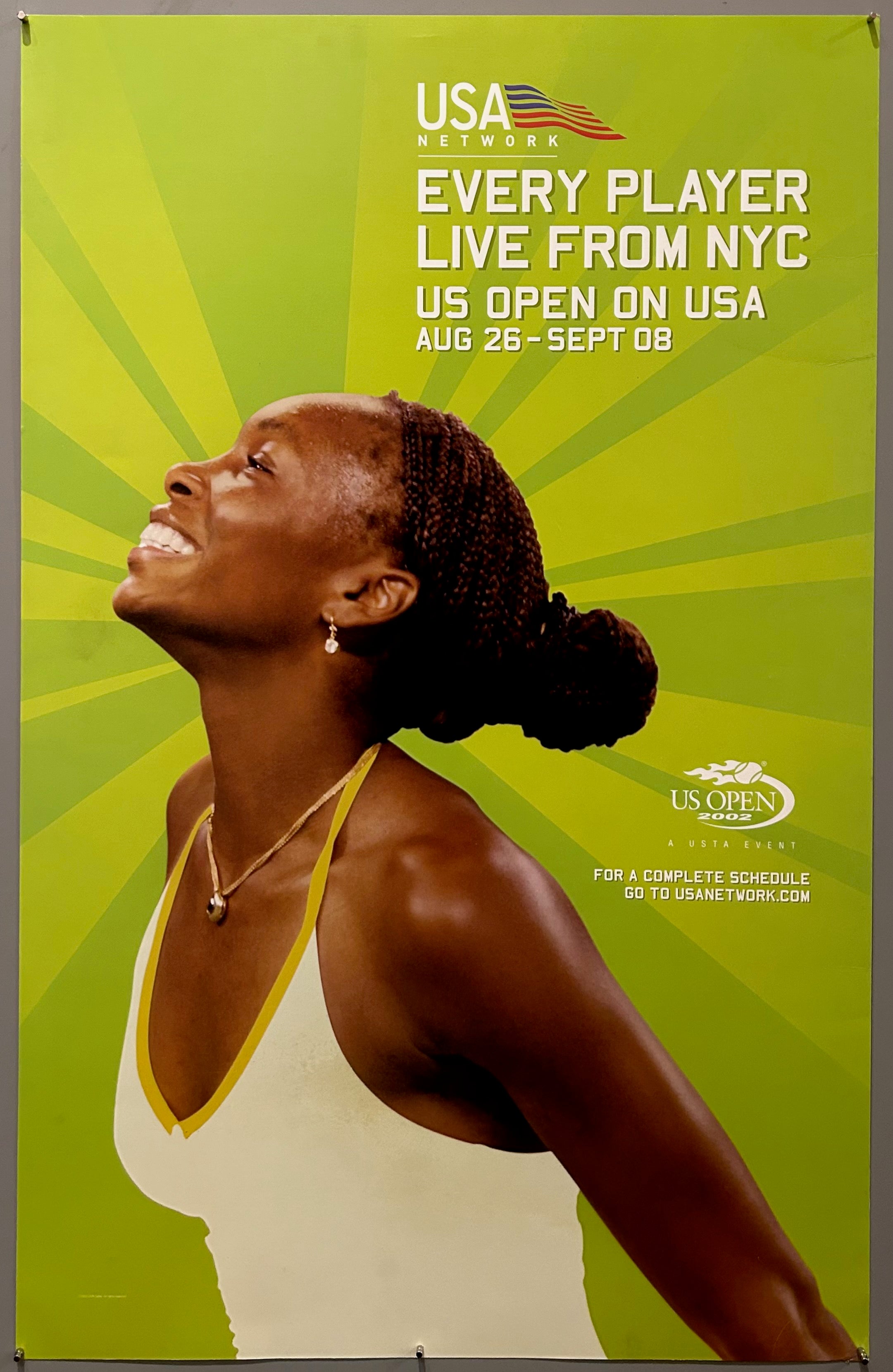 2002 US Open Venus Williams Poster