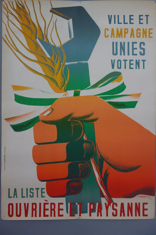 Link to  La Liste Ouvrière et PaysanneSwiss Poster, 1946  Product