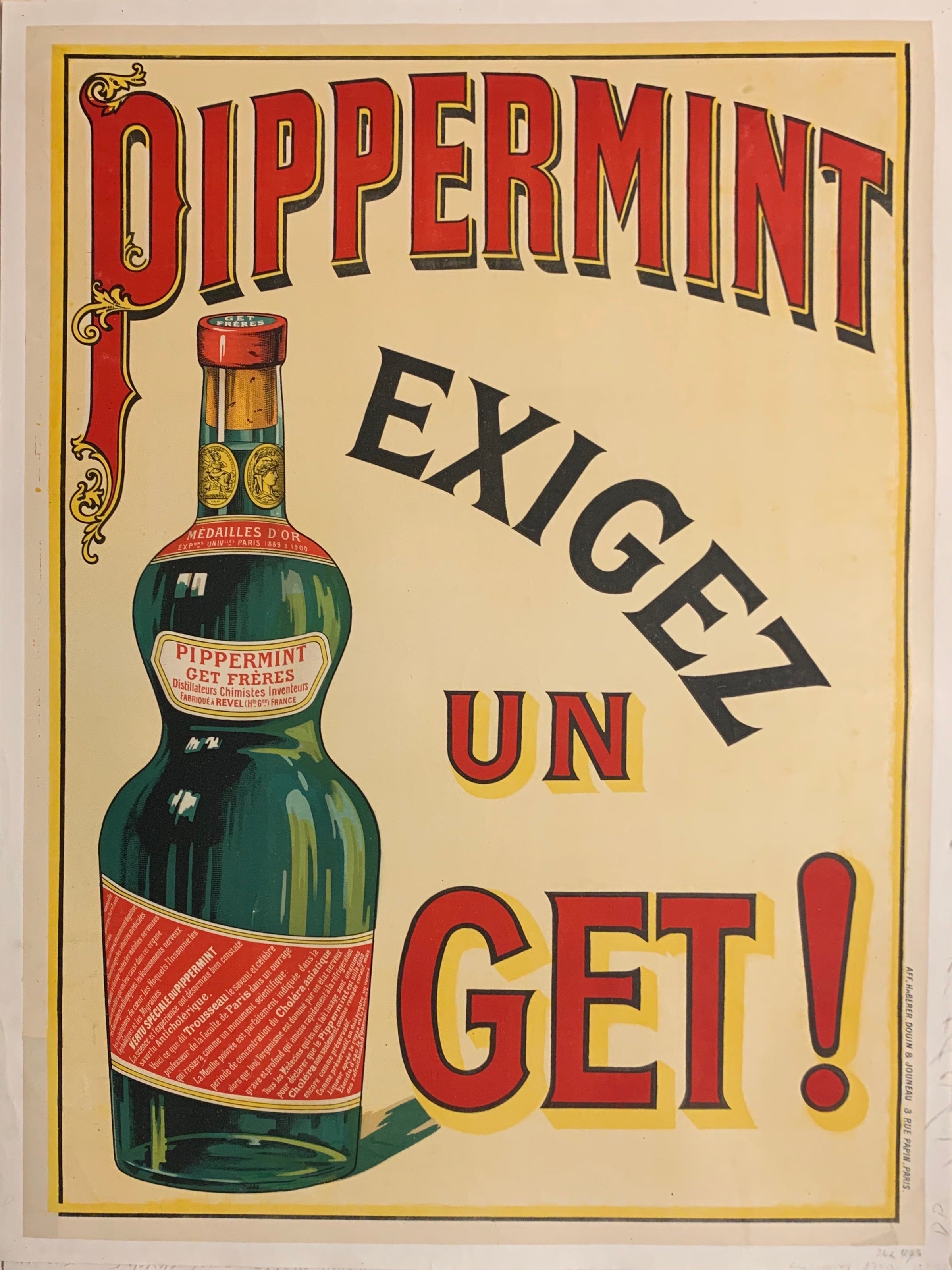 Alcool de Menthe Ricqlès. 1924.  Poster Auctions International, Inc.
