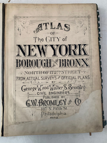 Link to  Atlas of the City of New York  Borough of the Bronx (Volume 2)New York City, 1924  Product