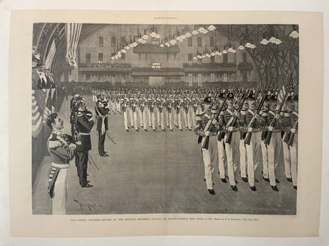 Link to Harper's Weekly 'Review of the Seventh Regiment'U.S.A., 1898 Product