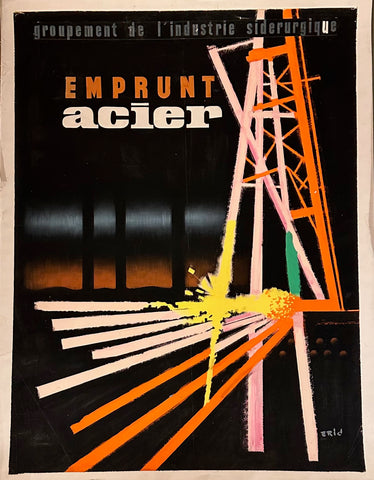 Link to Groupement de l'Industrie Sidérurgique Original ArtFrance, 1960 Product