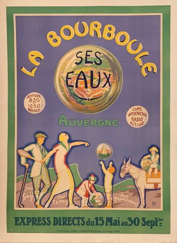 Link to  La Bourboule Auvergne Poster ✓France, c. 1930  Product