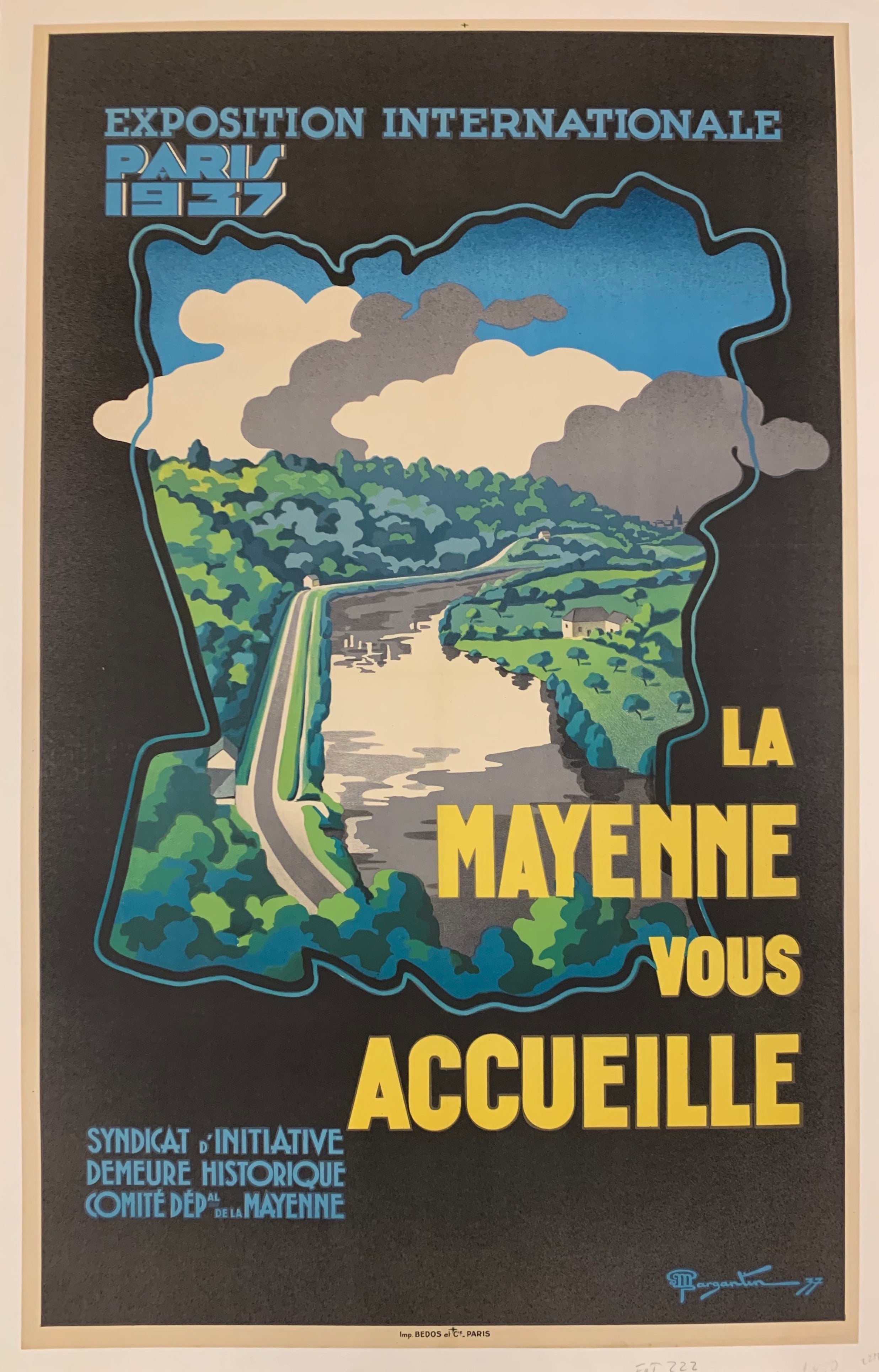 Exposition Internationale Paris La Mayenne Poster ✓