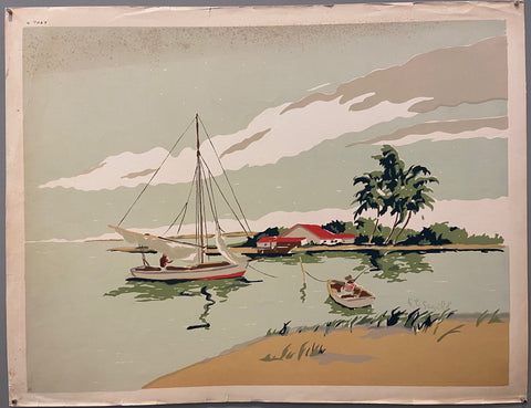 Link to  Sailboat in the Bay PrintU.S.A, c. 1955  Product