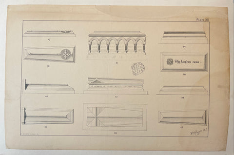 Link to  Mercantile Library Design Plate PrintU.S.A., c. 1850  Product