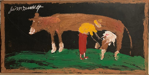 Link to Milking the Cow #78, Jimmie Lee Sudduth PaintingU.S.A, c. 1995 Product
