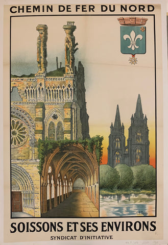 Link to  Soissons French Travel Poster ✓France, c. 1930  Product