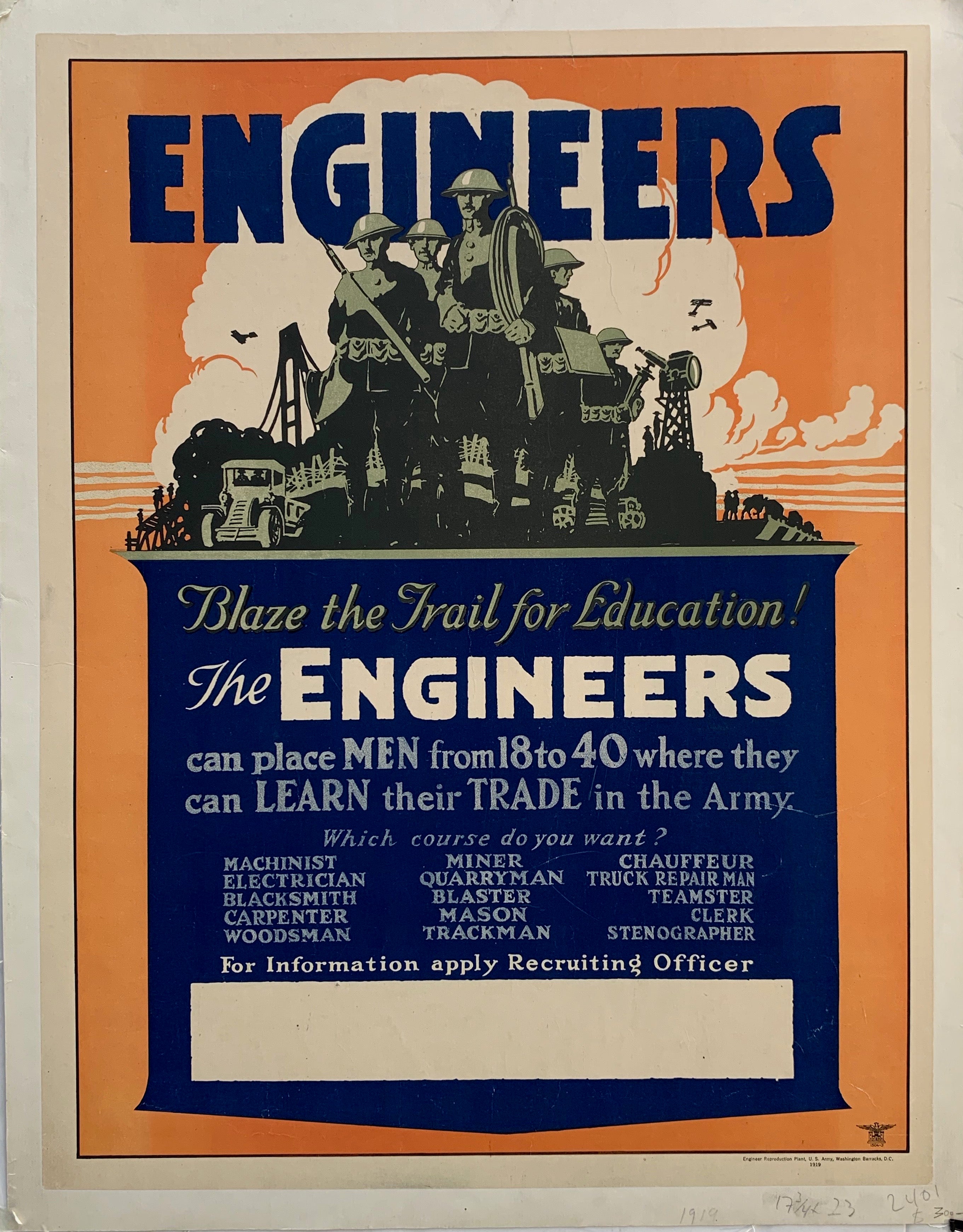 Engineers - “Blaze the Trail for Education!” – Poster Museum
