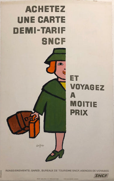 Achetez Une Carte Demi-Tarif SNCF Poster ✓ – Poster Museum