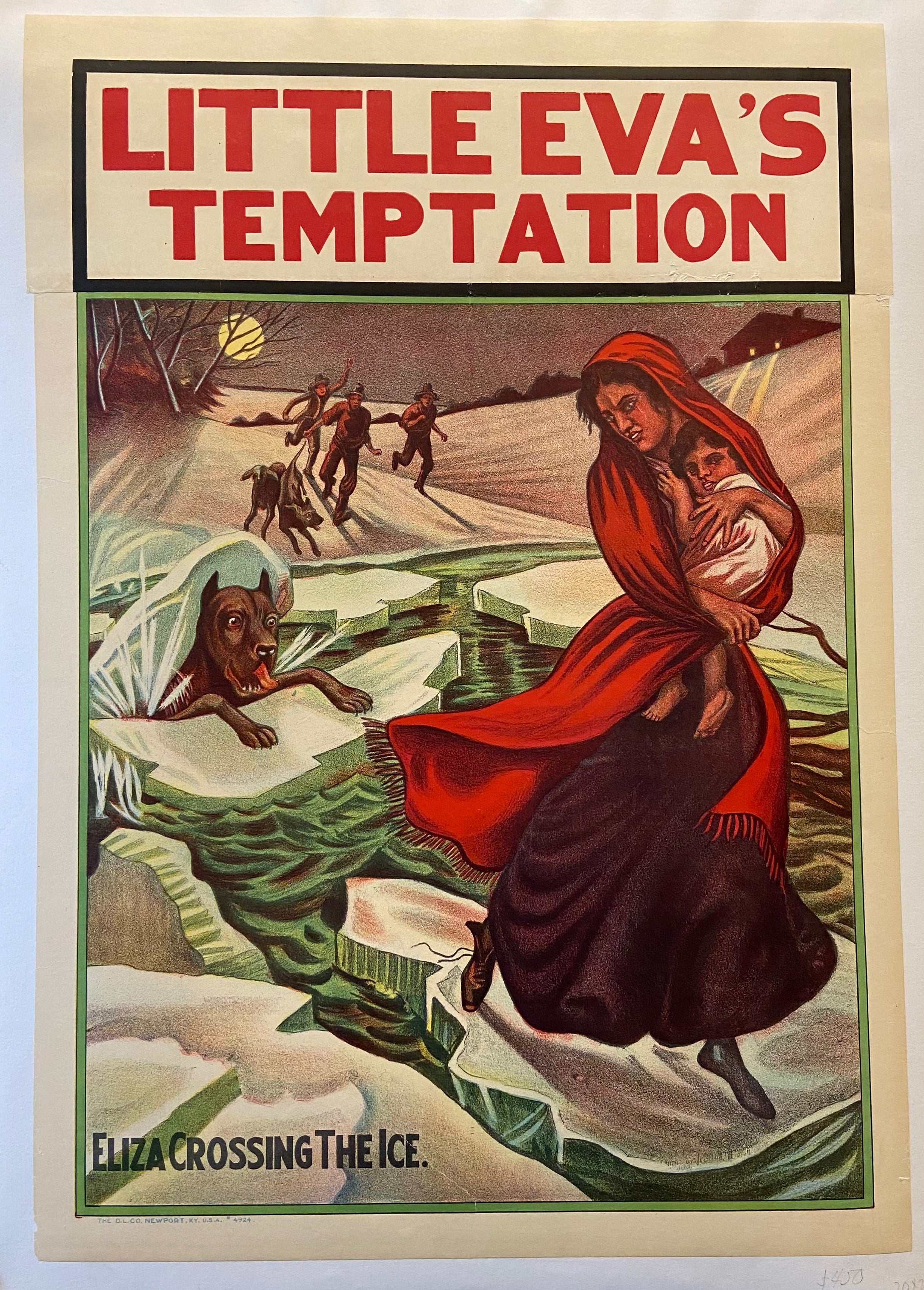 Poster showing Eliza crossing the ice with her child