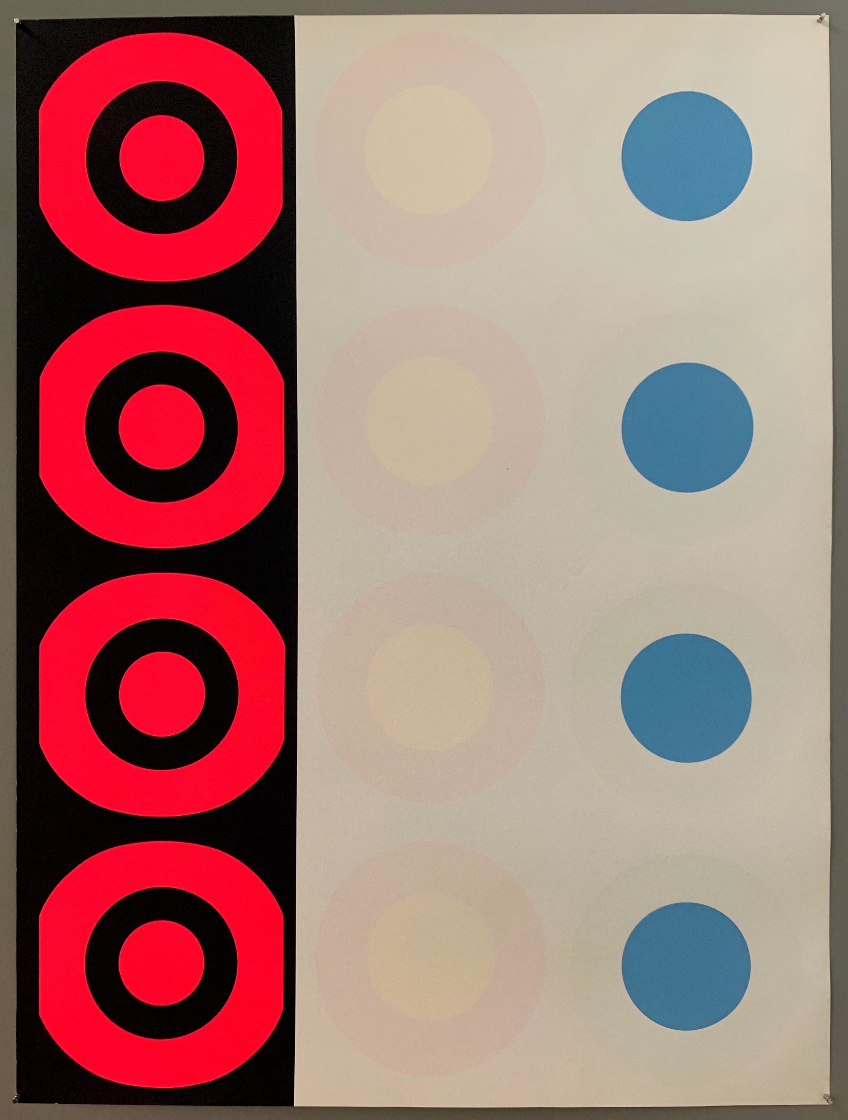 Three panels of targets, 12 in total.