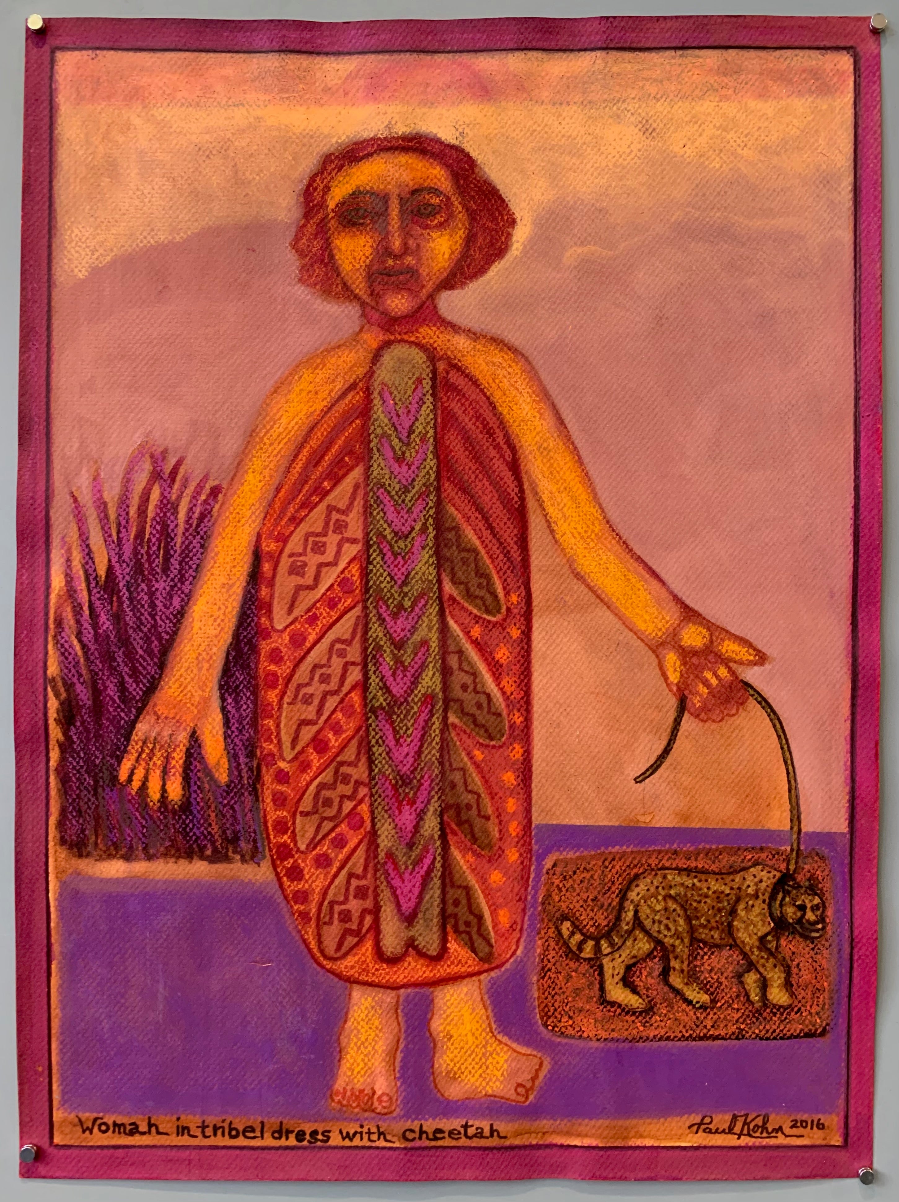 Paul Kohn 'Woman in Tribal Dress with Cheetah' #65
