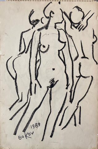 Link to Female Nudes Konstantin Bokov Charcoal DrawingU.S.A, 1989 Product