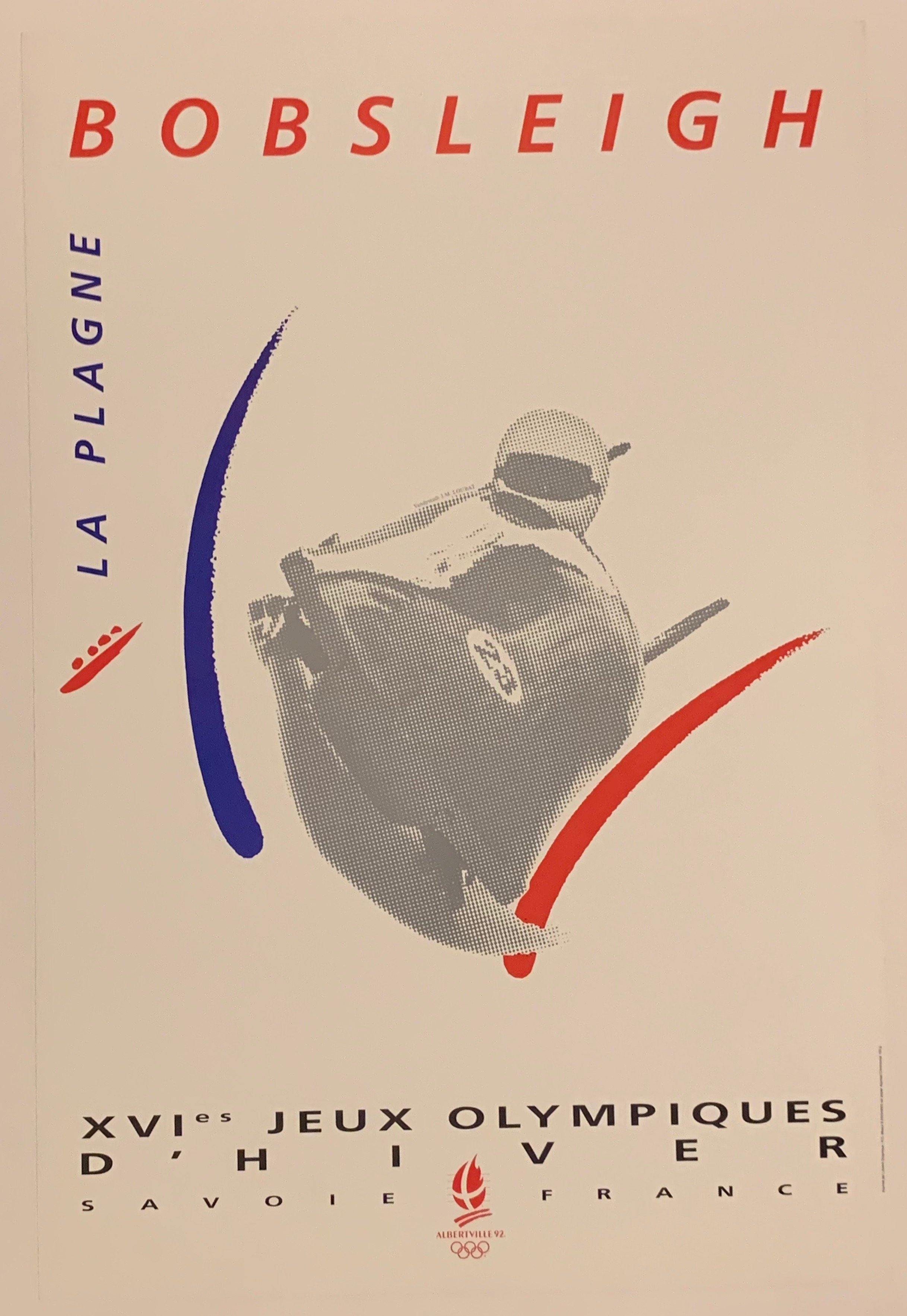 1992 Olympics Bobsleigh Poster - Poster Museum
