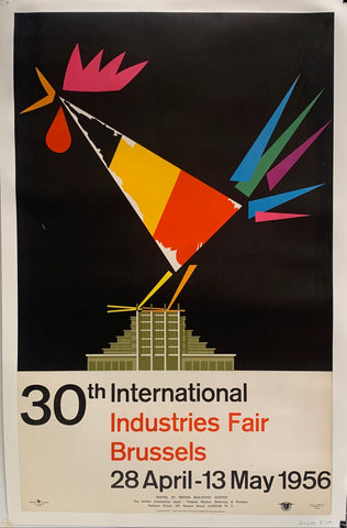 Link to 30th International Industries Fair Brussels Poster ✓Belgium, 1956 Product