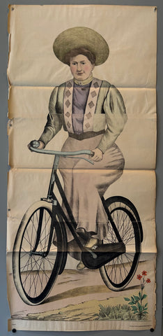 Link to Woman on Bicycle Weissenburg Lithograph #1France, c. 1890s Product