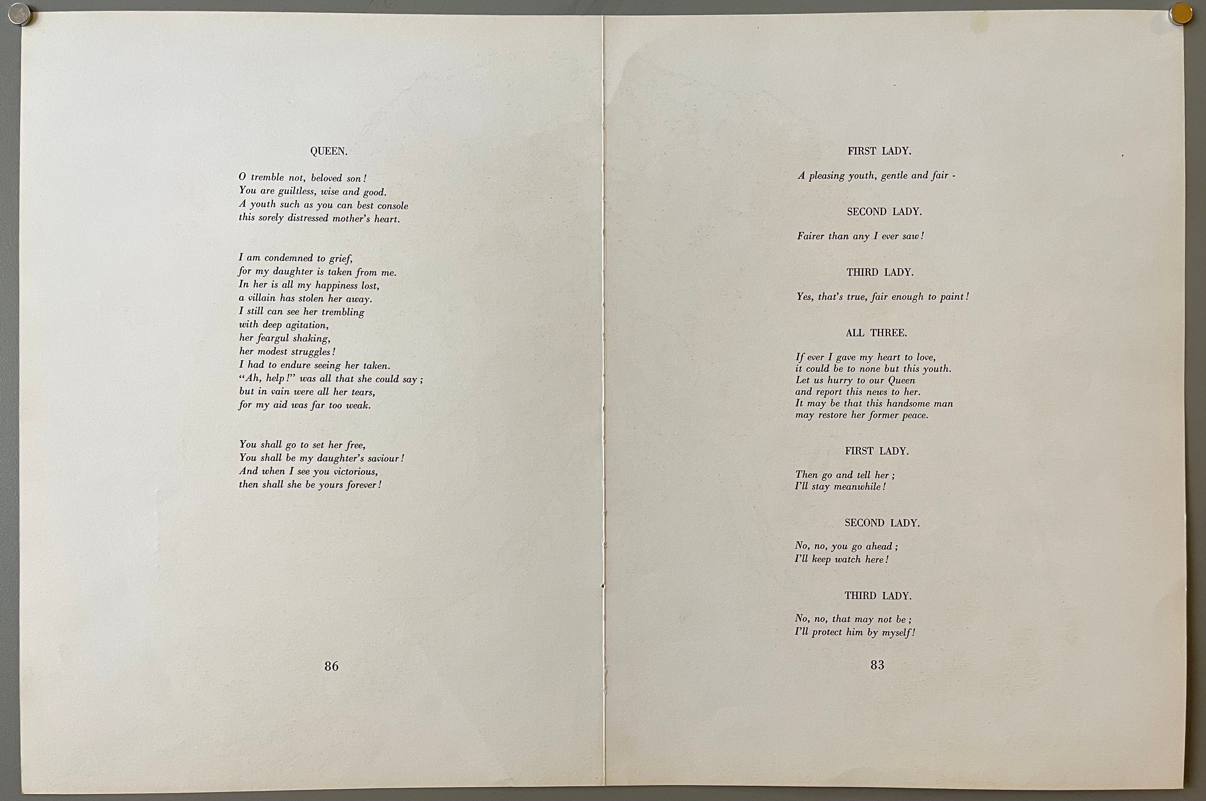 poster of The Magic Flute libretto