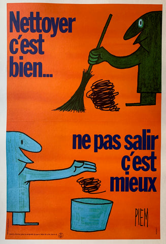 Link to  Nettoyer C'est Bien Poster ✓France, c. 1978  Product