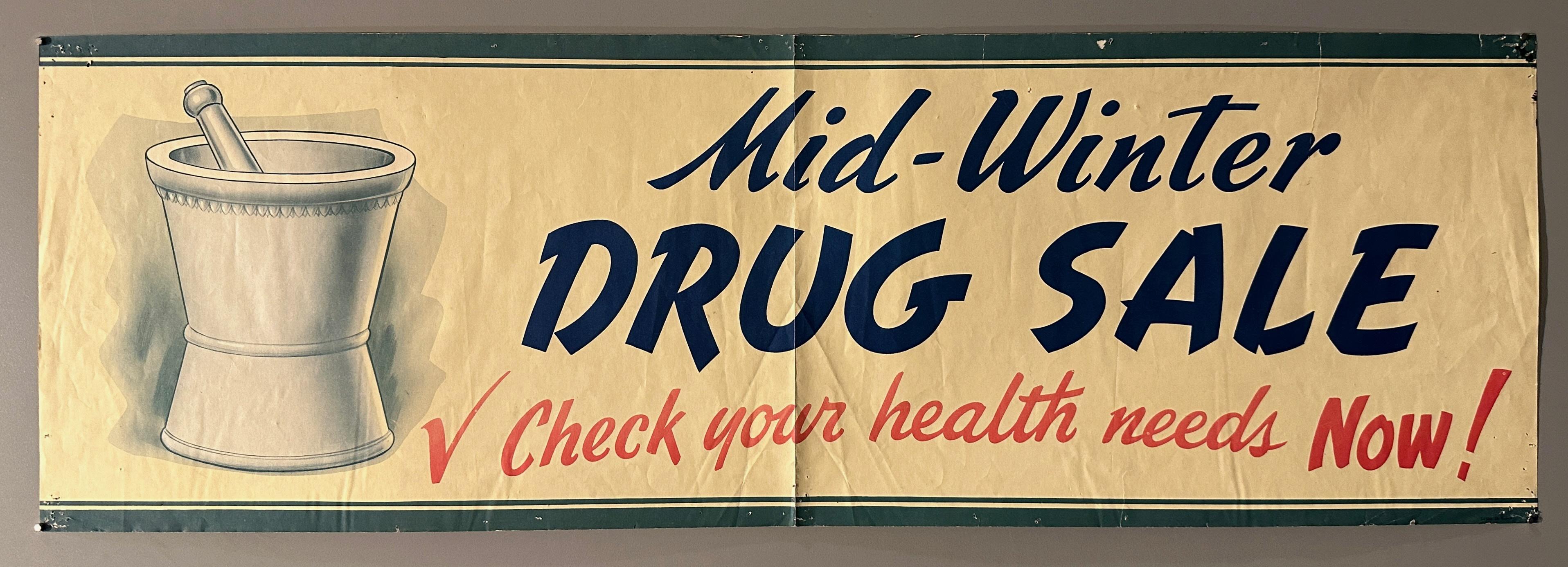 Mid-Winter Drug Sale Advertising Poster