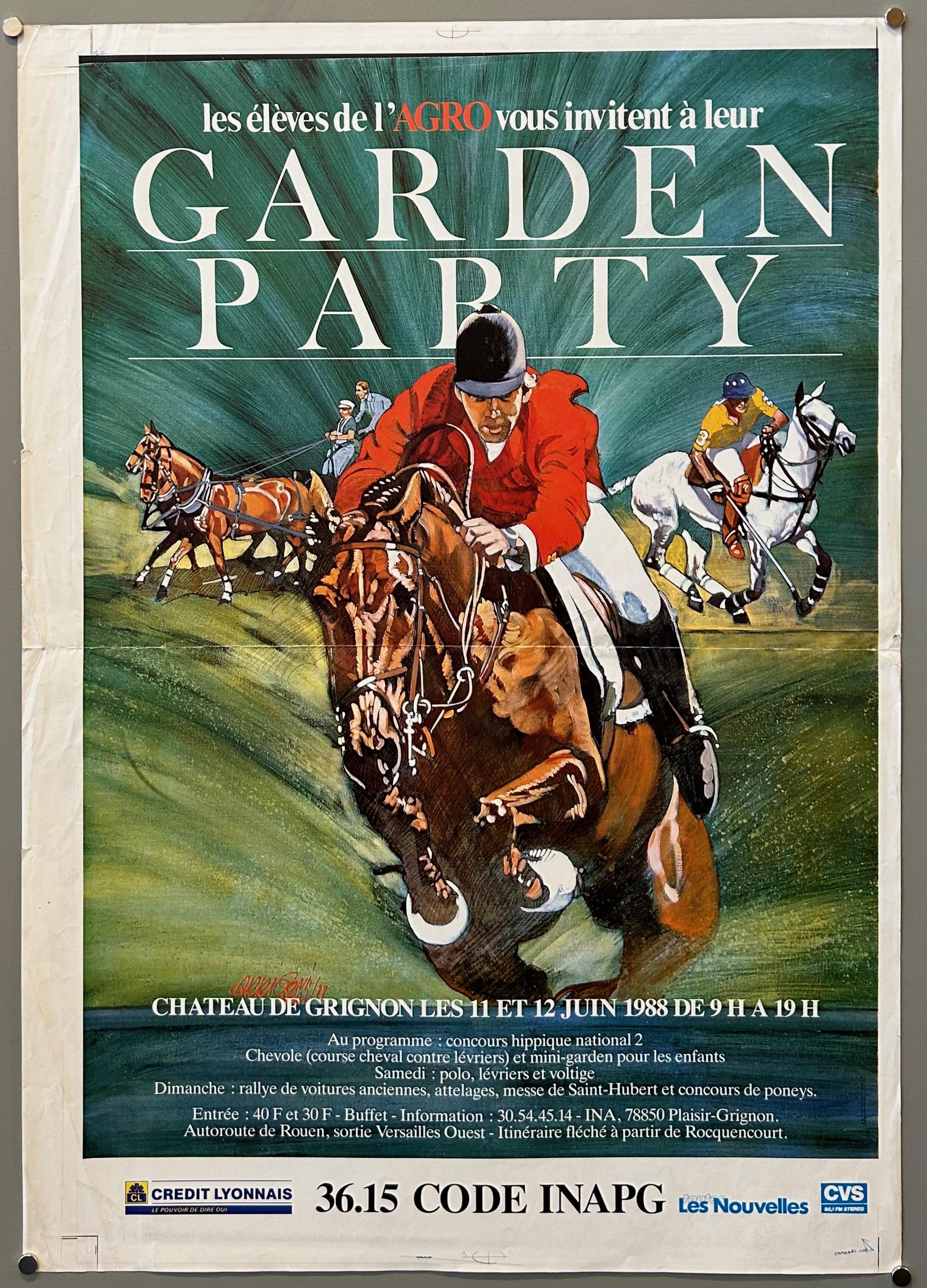 Garden Party 1988 Horse Racing Poster
