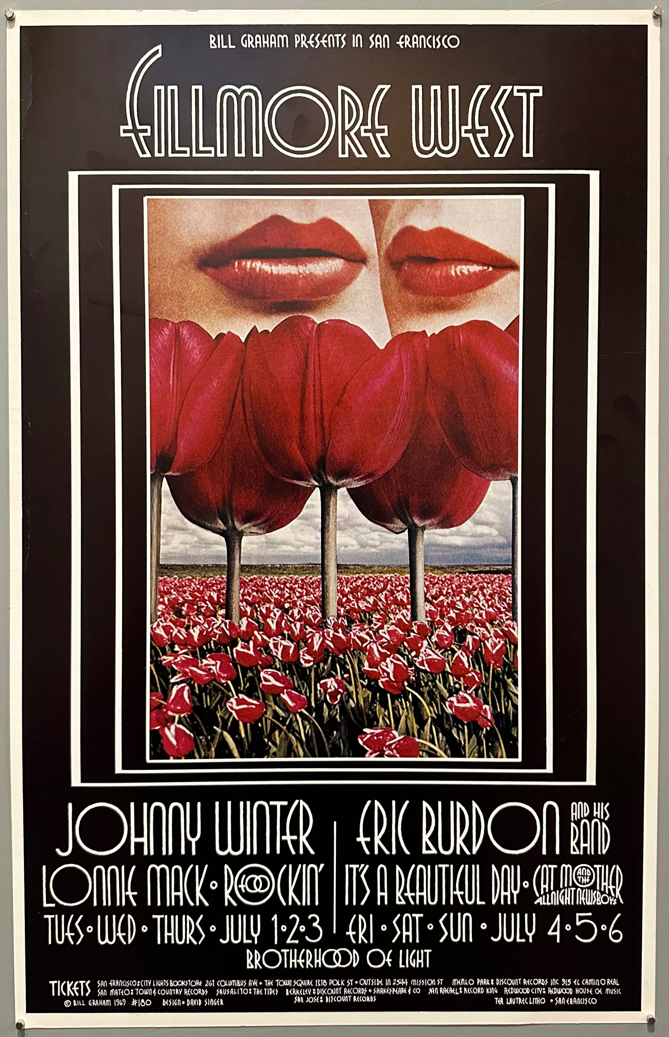 Johnny Winter at the Fillmore West Poster