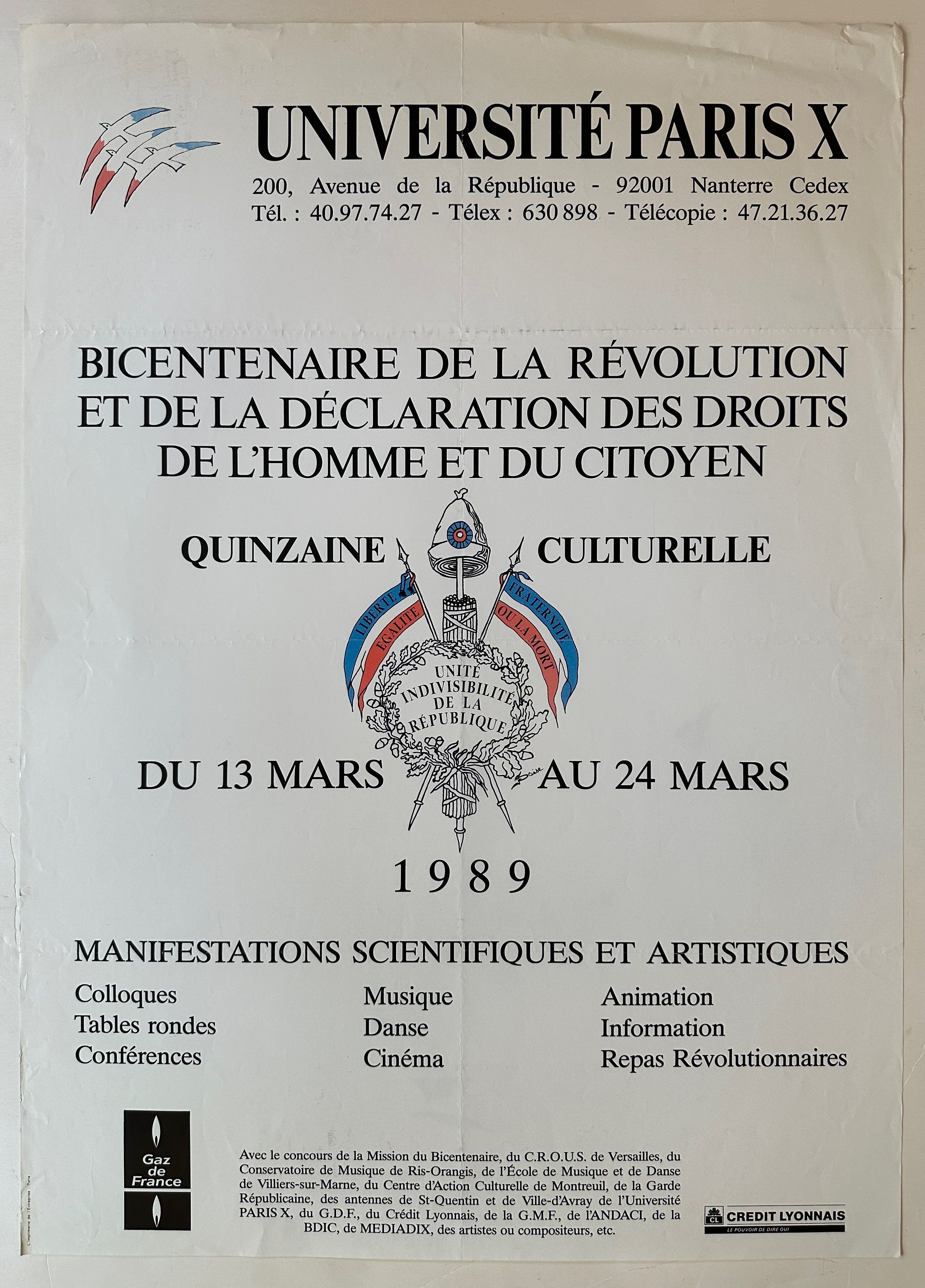 Université Paris X Poster