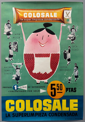 Link to Colosale - La Super Limpieza Condensada PosterBarcelona c. 1960 Product