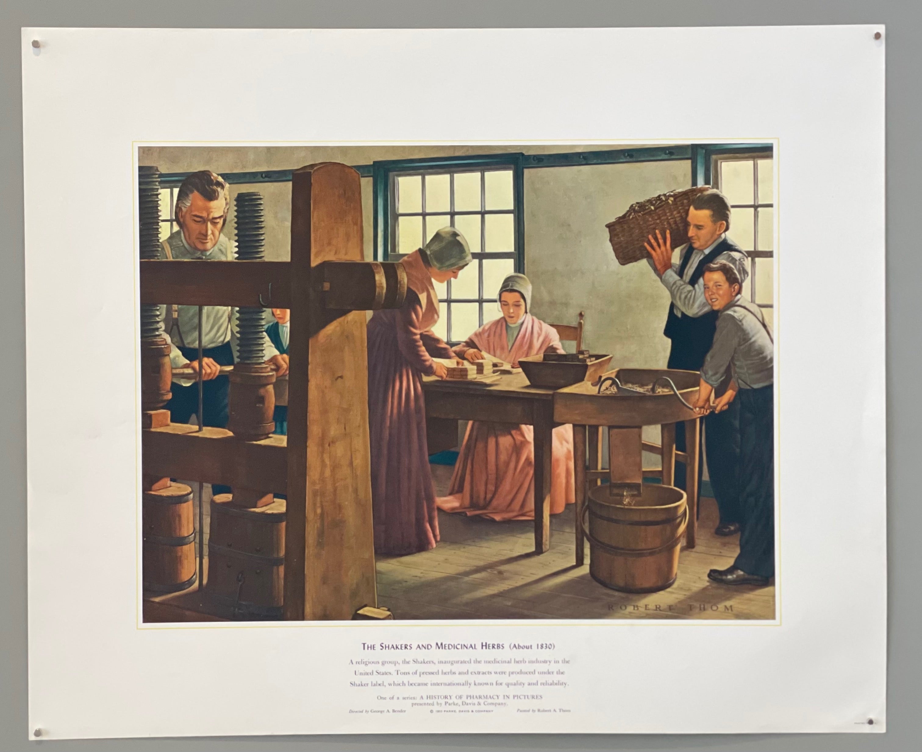 poster of a family making medicine