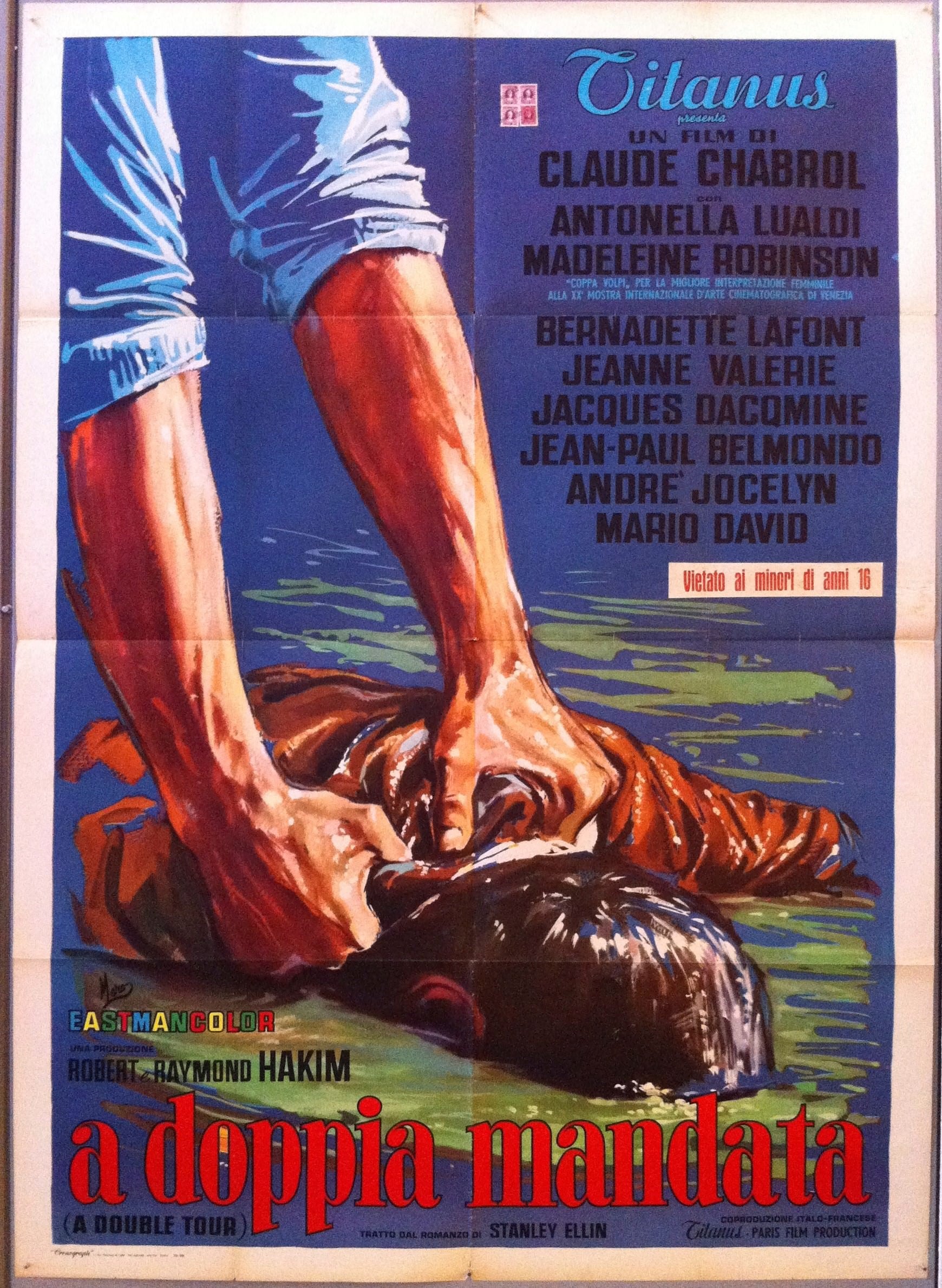 background blue.man in blue shirt drowning man in brown shirt