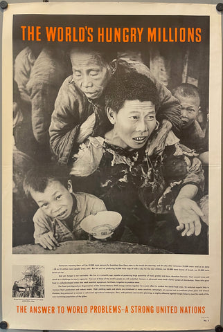 Link to The World's Hungry Millions - United Nations PosterU.S.A., c. 1950 Product