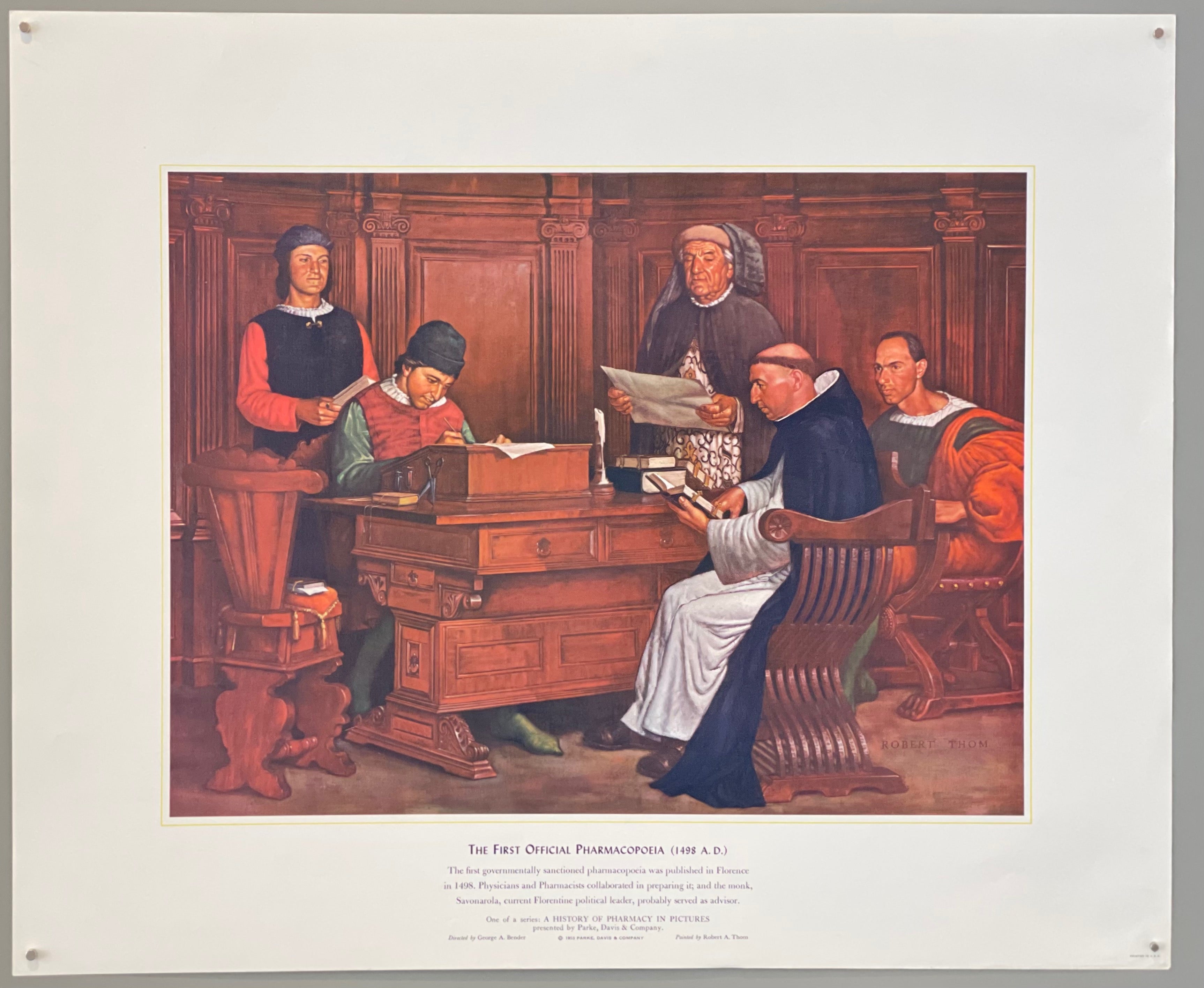 poster of the creation of the first pharmacopoeia