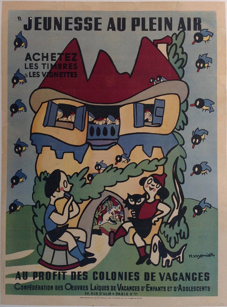 JEUNESSE PLEIN AIR TIMBRE Rlmu-POSTER HQ 40x60cm d'une AFFICHE VINTAGE JEUNESSE PLEIN AIR TIMBRE Rlmu-POSTER HQ 40x60cm d'une AFFICHE VINTAGE