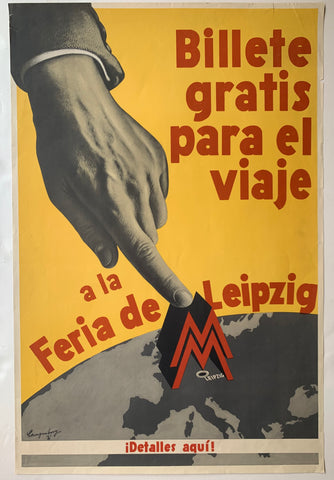 Link to Billete Gratis para el Viaje a las Feria de Leipzig PosterBelgium, c. 1931 Product