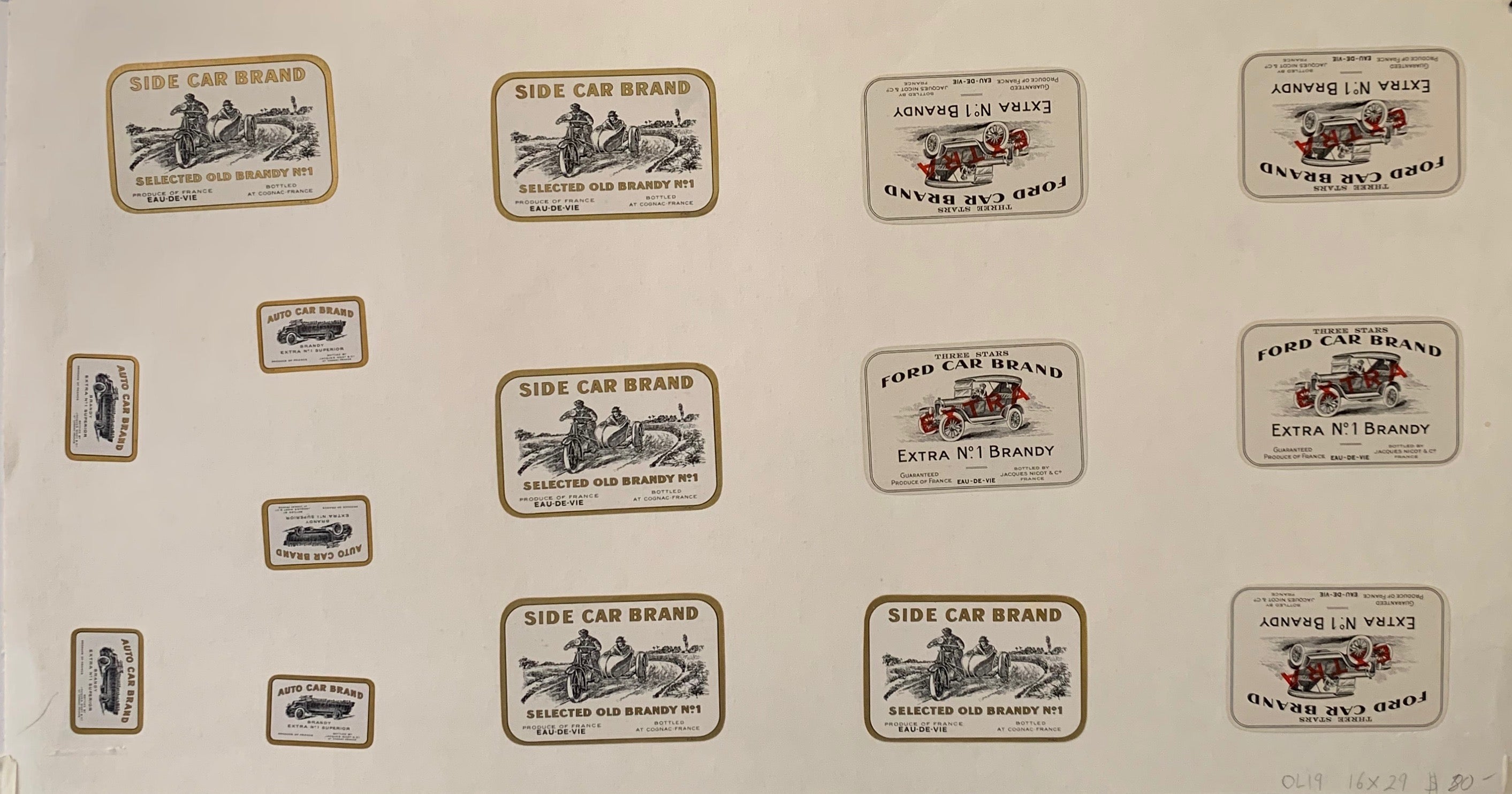 Side Car/Ford Car Brand Labels