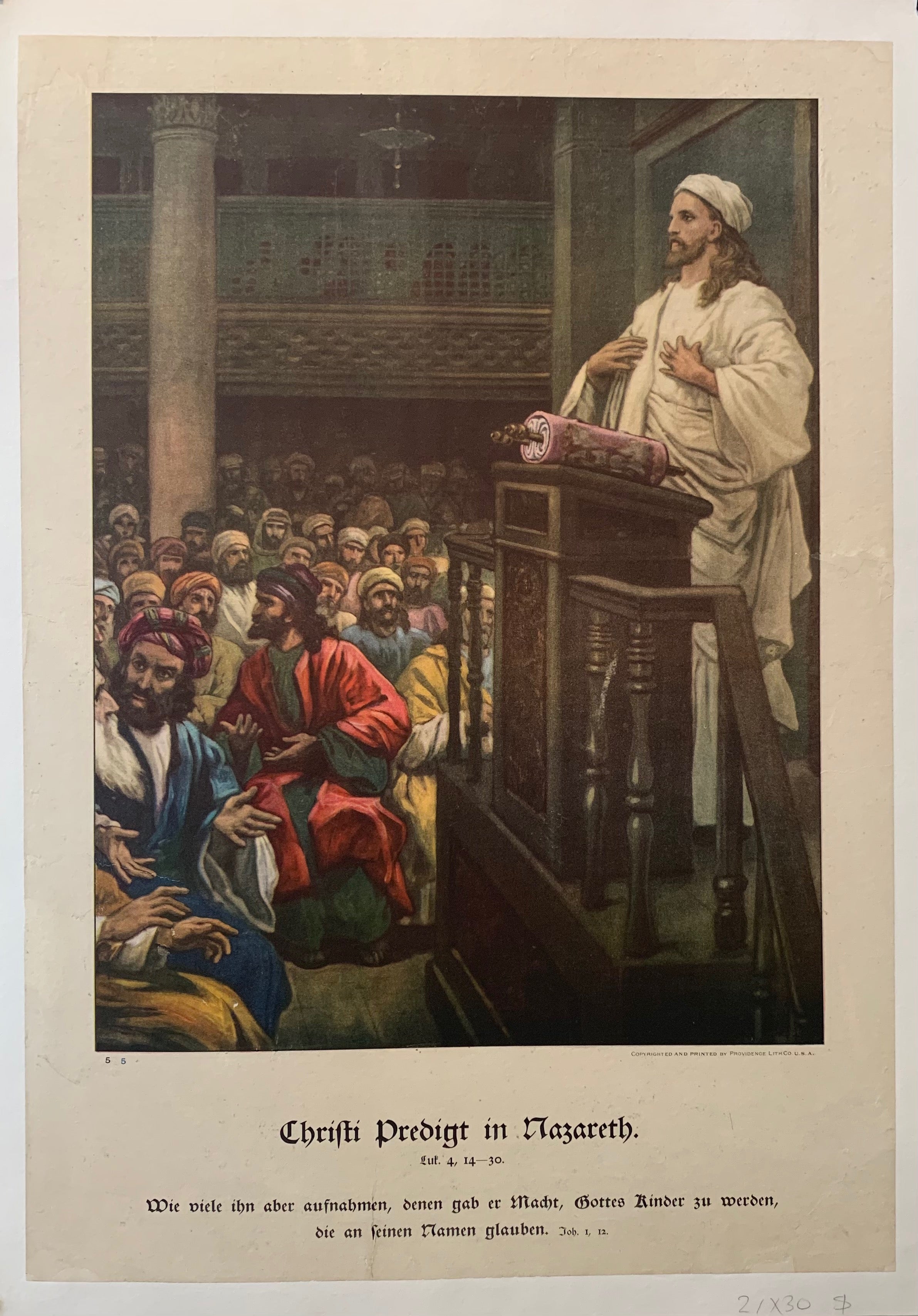 Poster of Jesus preaching in Nazareth