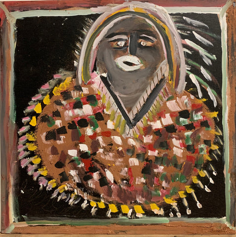 Link to Native American Chief #107, Jimmie Lee Sudduth PaintingU.S.A, c. 1995 Product