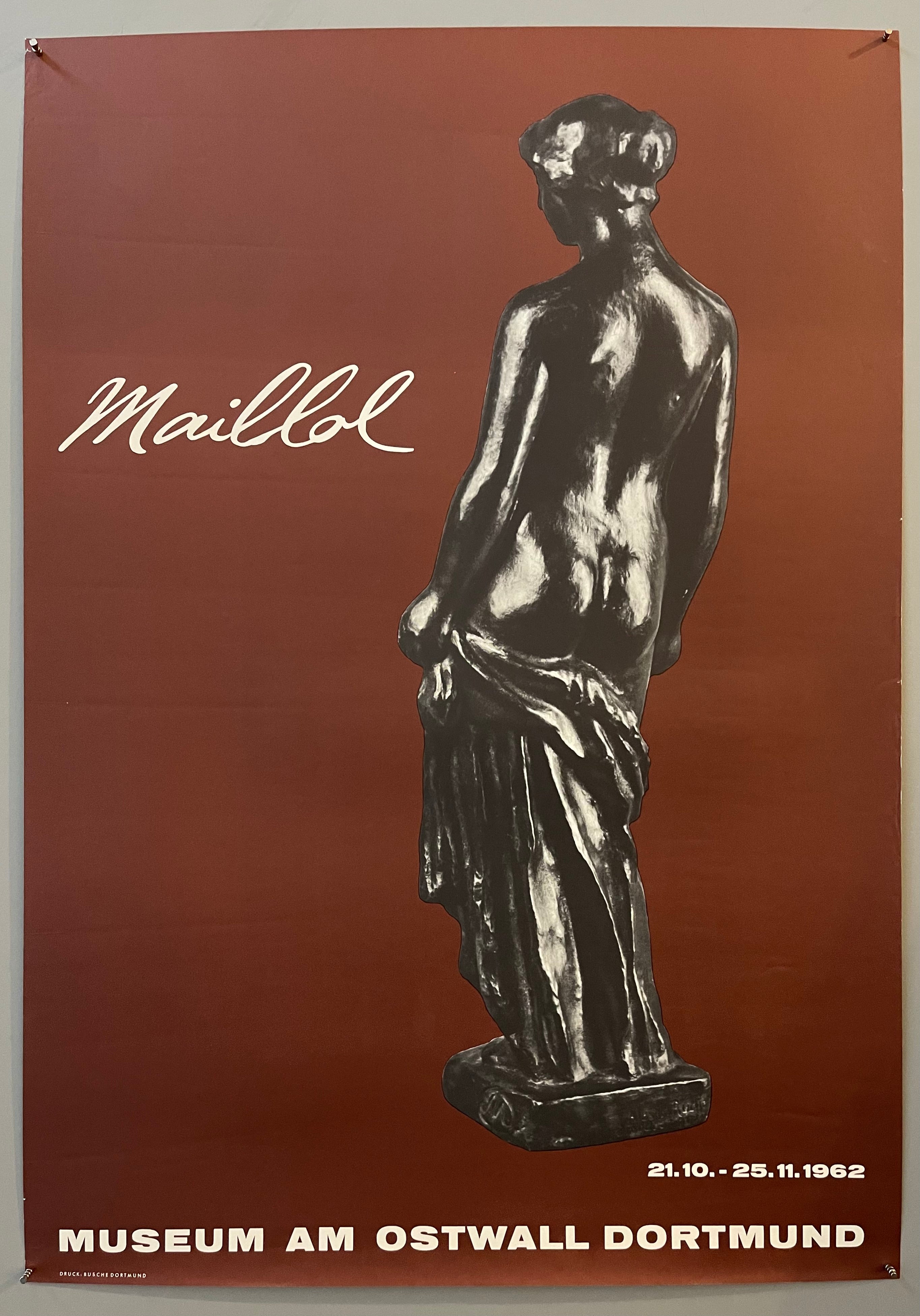 Maroon background with black marble sculpture of a partially-undressed woman from behind.