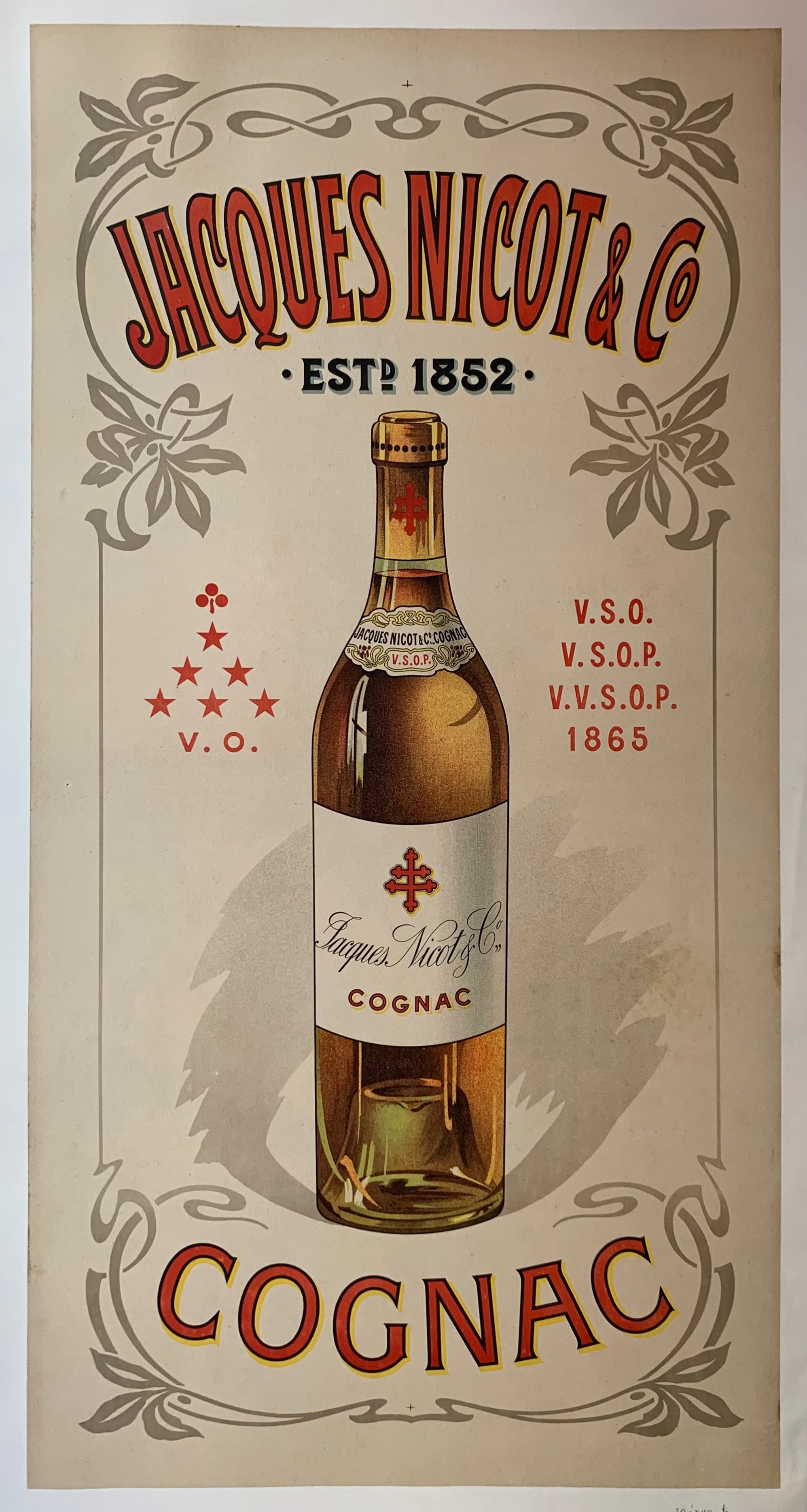 Jacques Nicot & Co. Cognac Poster