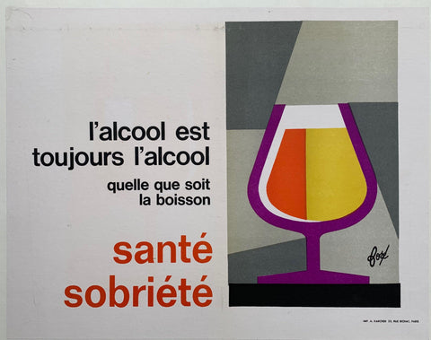 Link to l'alcool est toujours l'alcool quelle que soit la boisson sante sobriete "Brandy"France, C. 1950 Product