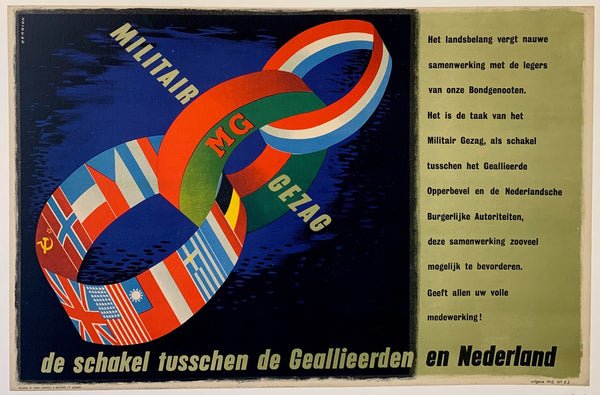 de schakel tusschen de Geallieerden en Nederland – Poster Museum