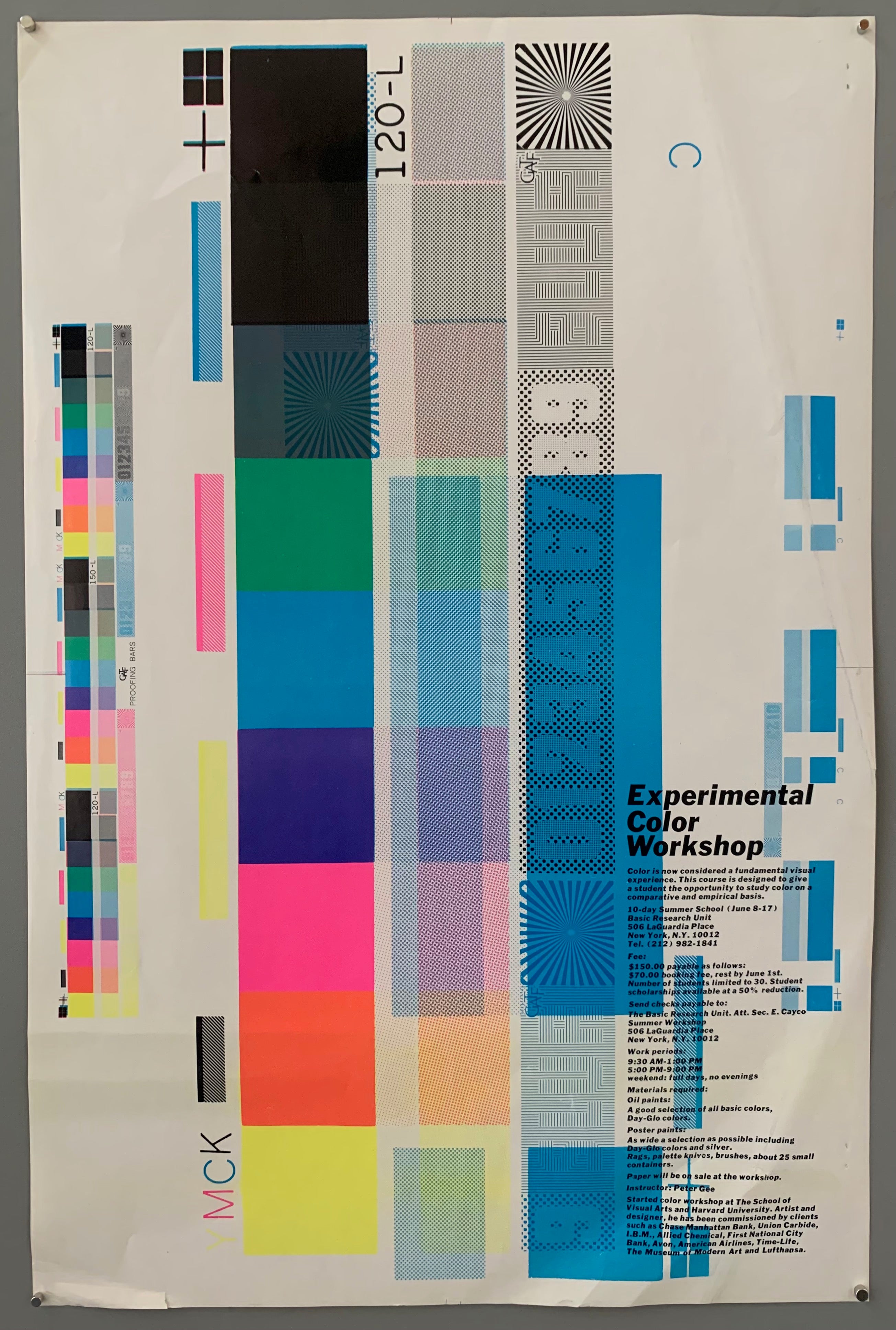 Poster with a color spectrum