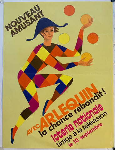 Link to Arlequin Loterie Nationale - Juggling in YellowFrance, C. 1955 Product