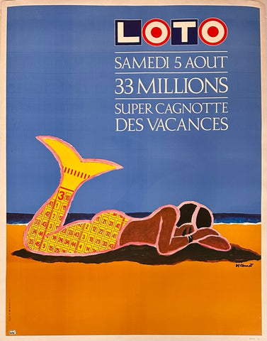 Link to  French Loto Villemot Poster ✓France, 1989  Product