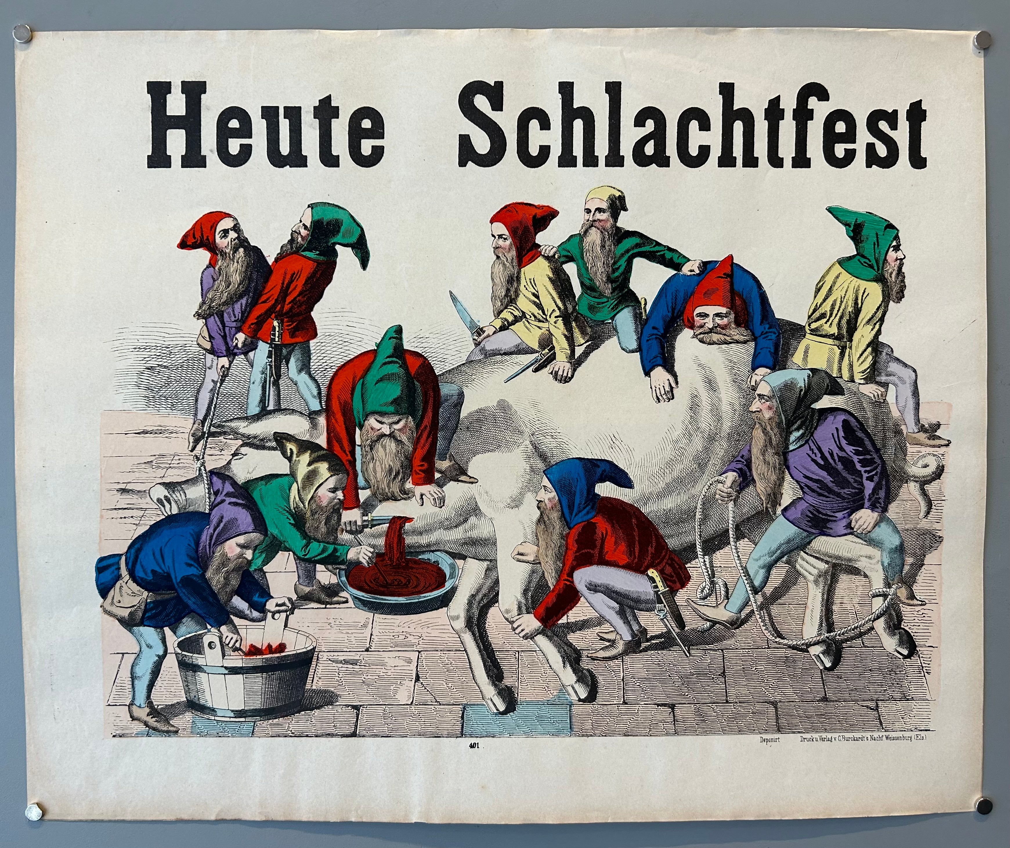 Heute Schlachtfest Weissenburg Lithograph #27